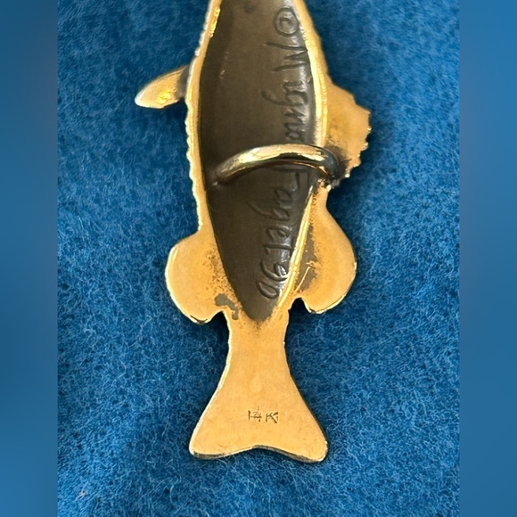Mignon Faget 14k fish pendant - Picture 4 of 4